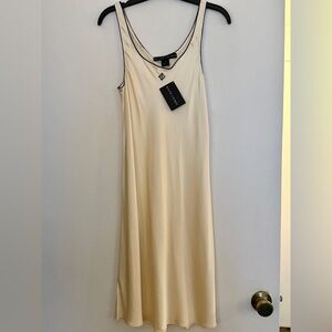 Ralph Lauren Cream Silk Dress Size Small NWT